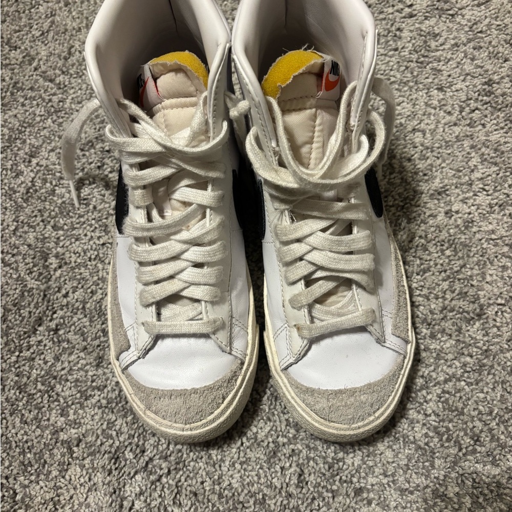White Nike blazers
